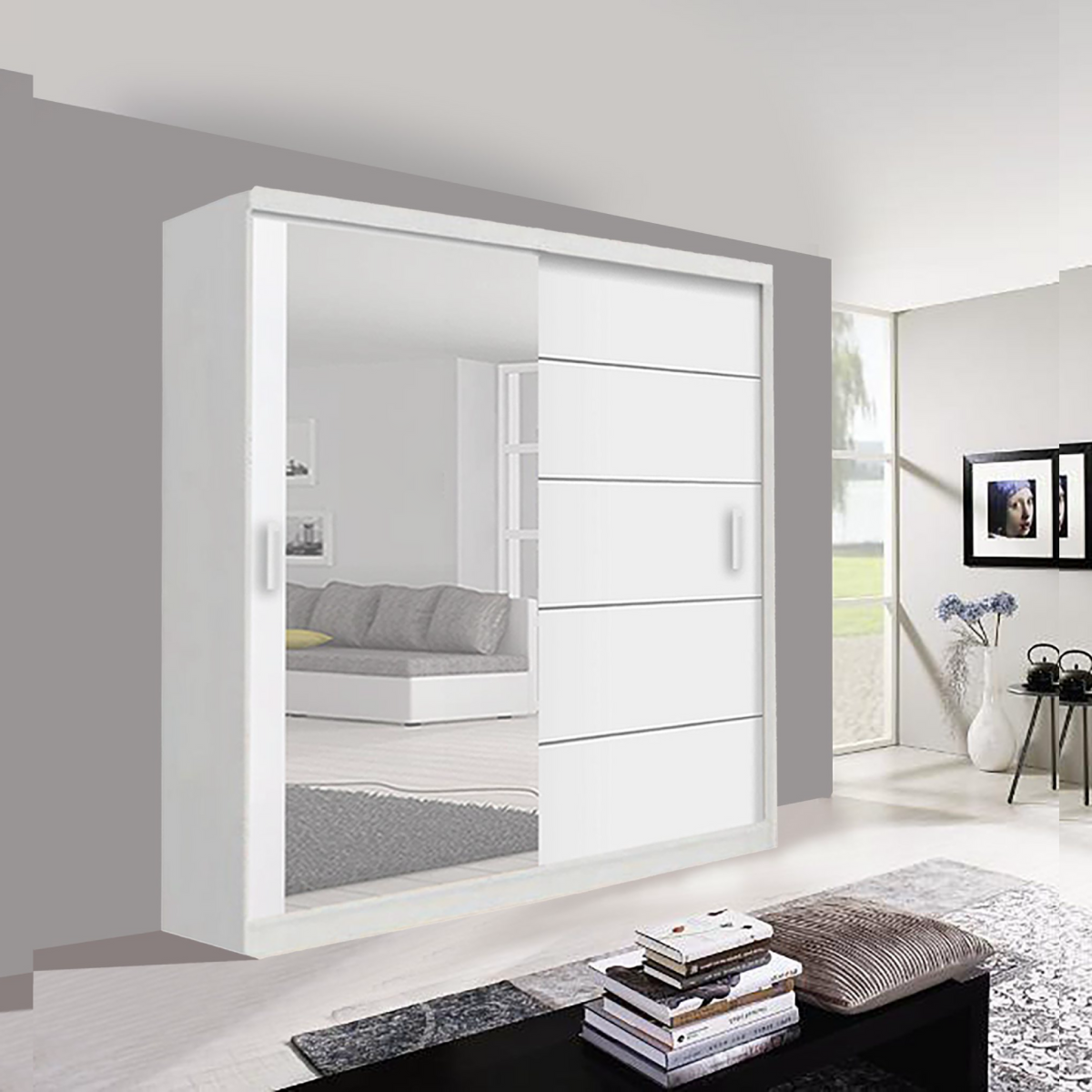 Lyon Mirrored Bedroom Sliding Door Wardrobes