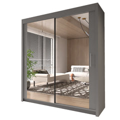 Milan Double Sliding Door Wardrobe