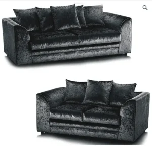 Crystal Crushed Velvet 3+2 Seater Sofa Set - Image 2