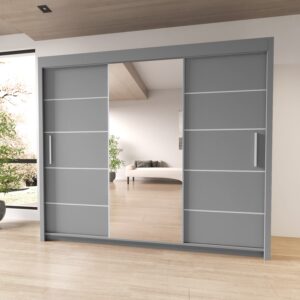 Sliding Mirrored Door Wardrobe - Lyon - Image 2