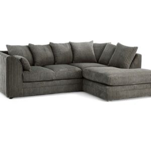 Manny L Shape Jumbo Cord 4 Seater Corner Sofa - Image 11