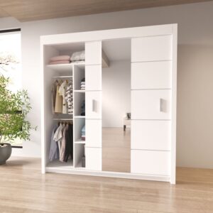 Sliding Mirrored Door Wardrobe - Oslo - Image 3