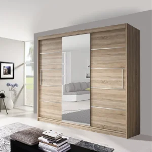 Sliding Mirrored Door Wardrobe - Oslo - Image 7