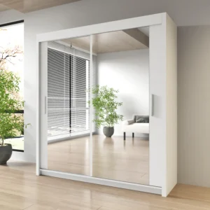 Sliding Mirrored Door Wardrobe - Milan - Image 7