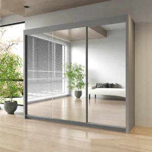 Sliding Mirrored Door Wardrobe - Milan - Image 8