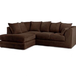 Manny L Shape Jumbo Cord 4 Seater Corner Sofa - Image 4