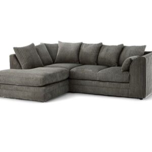 Manny L Shape Jumbo Cord 4 Seater Corner Sofa - Image 6
